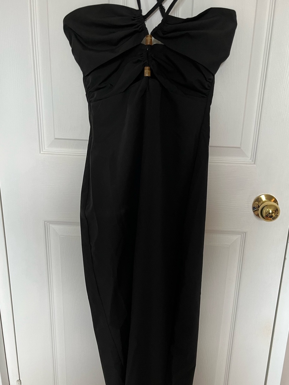 Black Dress with Cut Outs on Front